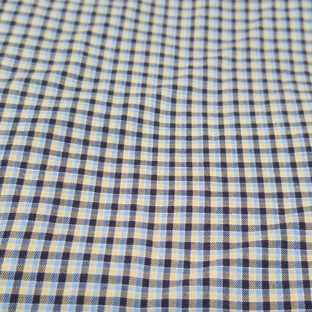 Brooks Brothers 346 Black Ylw Blue Checked M Shirt